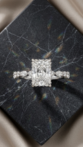 The Namrata - 2.60ct Radiant Cut Lab-Grown Diamond Ring in 14K White Gold, top view