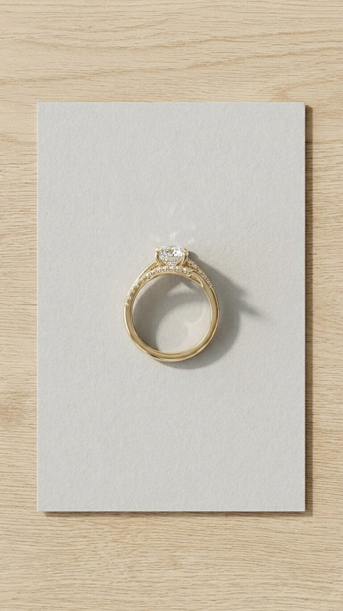The Aurora Twist Oval Royale engagement ring