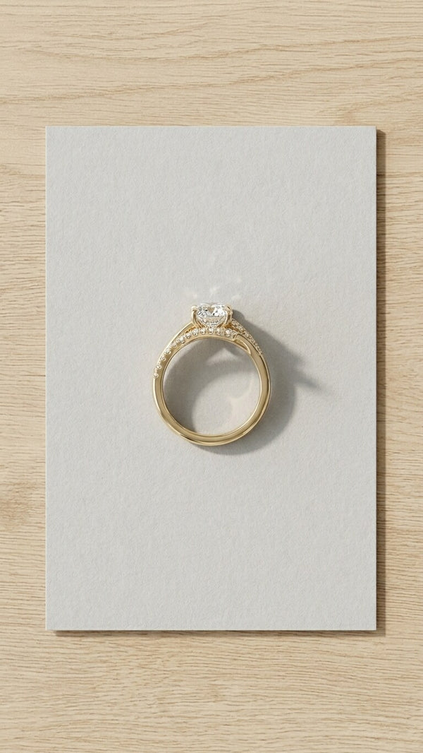 The Aurora Twist Oval Royale engagement ring