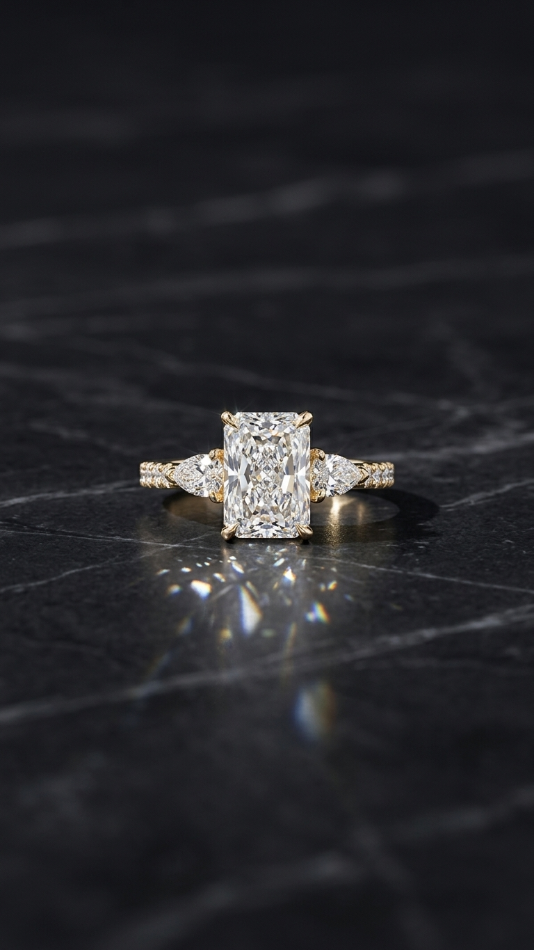 The Charlotte engagement ring detail