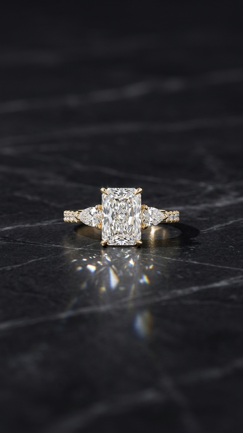 The Charlotte engagement ring detail