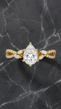 The Valentina Pear Twisted Infinity Royale engagement ring
